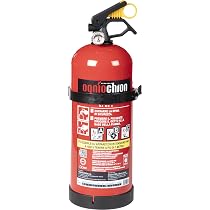Cartello Identificativo Estintore Polvere ABC – 80x200 Mm – Autoadesivo Lucido (FI.08N-SA)