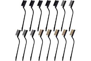 MOONSING Mini Limpieza Cepillos Metálicos, Juego de 15 Cepillos de Alambre Acero Inoxidable Latón Nylon, Mango Curvo para Limpiar Escoria de Soldadura Óxido y Polvo