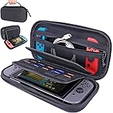 Eono by Amazon - Bolsa de Transporte portátil para Nintendo Switch Hard Shell Storage Case para Switch (Negro)