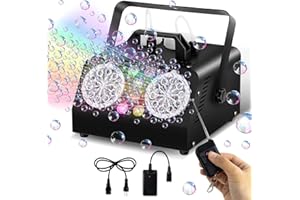 OAUIR GUSIX Portable Bubble Machine -200,000 Bubbles/Min Auto Dual-Speed Adjustable Bubble Blower for Kids,Toddlers & Parties | Wedding/Stage Special Effects Generator | Universal Bubble Solution Compatibility