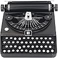 Retro Typewriter Model Iron Antique Manual Typewriter Model Handmade Props for Home Decoration Ornaments Photo Prop (Black)