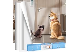 Zaxiva Kratzschutz für Katzen - 5m x 43cm Transparente Anti Kratz Folie Selbstklebend für Sofa, Hundetüren, Wand und Tür