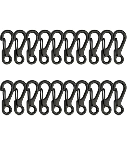 UOOO Lot De 20 Anneaux Fendus En étal - Diaètre : 25 - Noirs