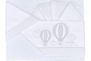 Andy&Helen Parure de lit 3 pièces brodée avec élastique et taie d'oreiller pour lit d'appoint Maxi, Next to me