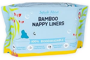 Splash About Biodegradowalne wkładki do pieluszek - 50 sztuk, białe