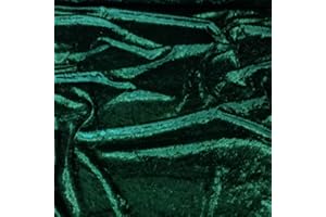 DISCOVER LIFESTYLE & FASHION FABRICS Premium Crushed Velvet, Craft Dress Fabric Curtain Material 60" - 150cm Width (Bottle Green)