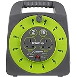 Status S18M2G13ACR4 Socket Outlet Cable Reel - Multicolour(Green/Grey)