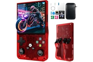 CXYP 2025 Novità: R36MAX R36MAX Retro Handheld Console, 128 G su 40.000 giochi, console da gioco IPS Retro da 4 pollici, sistema Linux, batteria da 4000 mAh, mini arcade portatile (rosso)