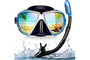 ‎EXP VISION Taucherbrille für Erwachsene mit Anti-Nebel Schnorchelmaske, Schwimmmaske gehärtetem Glas und Nasenabdeckung zum Schnorcheln und Schwimmen