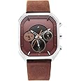 Fastrack Men After Dark Quartz Analog with Day and Date Brown Dial Leather Strap Watch for Guys-Ns3270Sl01