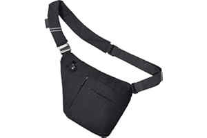 BROADREAM Osoce Sac à bandoulière multi-poches pour homme, poche poitrine antivol