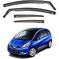 Ispeed Wind Deflectors For Honda Jazz mk2 GE 2009-2014 5 Door Hatchback 4pc Set - Keep Your Car Ventilated in Rain - Reduce Wind Turbulence - Tinted In-Channel - Type