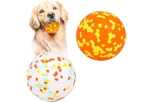 JODSEN 2 Pezzi Pallina per Cani,Palla per Cani Indistruttibili,Alto Rimbalzo Palline per Cane in Gomma,Palla Interattiva Solida Giocattolo per Cani da Addestramento,per Cani di Piccola Media Grande Taglia