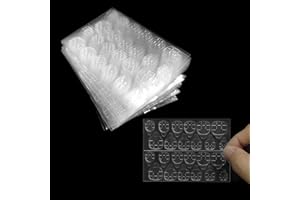 DEEDPF 30 Hojas 720 Piezas Adhesivo Transparente Doble cara para uñas, Adhesivo Transparente para uñas, cinta Adhesiva de gel de Gelatina de Pegamento para uñas de 0,5 mm, Adhesivo Transparente para uñas
