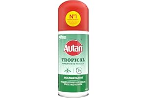 Autan Tropical Spray Secco, Insetto Repellente e Antizanzare Tigre, Comuni e Tropicali, 1 Confezione da 100 ml