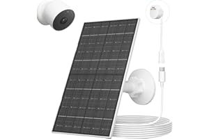 VUEBEE 7W Solar Panel for Google Nest Cam (Battery), USB-C Solar Charger for Indoor & Outdoor Security Cameras, IP66 Waterproof with 360° Adjustable Mount and 2.2m Cable