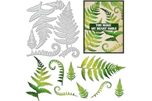 BENECREAT Fern Leaves Die Cuts for Card Making, Leaves Cutting Dies Stencil for Scrapbooking, Plant Embossing Die Cuts for DIY Album Decorative Paper Card Making