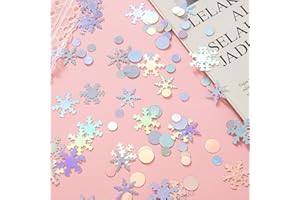 GoldRock Schneeflocken Deko Konfetti,Streudeko Weihnachten Deko,Glitzer Weihnachtsdeko Confetti,Frozen Geburtstagsdeko,Schneeflocke Tischdeko für Einschulung,Hochzeit,Geburtstag, Neues Jahr,Christmas