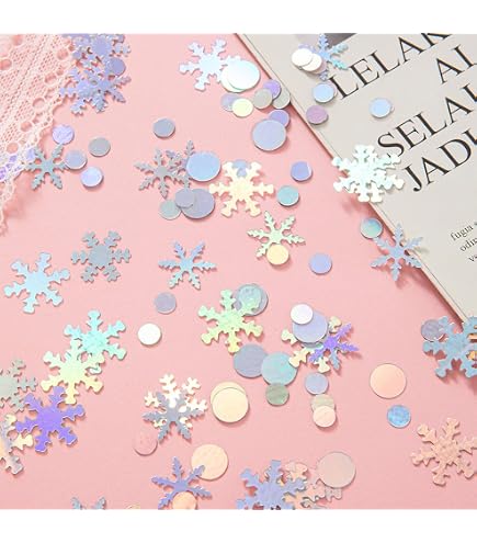 100 Stück Glitzernde Schneeflocken-Konfetti – Perfekt Für Weihnachtstisch, Basteln & Winter-Deko