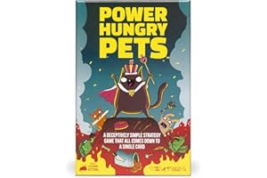 EXPLODING KITTENS Power Hungry Pets: Strategic Card Game - Fun Family Board Game Night Adventure | Ages 7+ | 2-6 Players | 21 Cards & 7 Tokens
