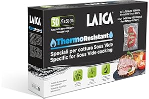 Laica TR1000 Sacchetti Sottovuoto per Cottura Sous Vide e Conservazione Alimenti, Plastica