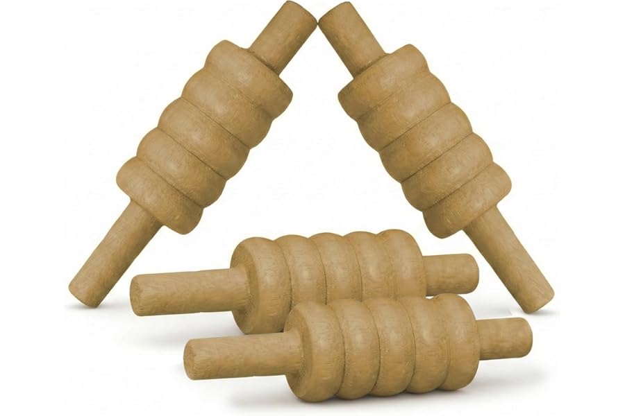 AI SPORTS Wooden Cricket Bails – 4 Piece Heavy Duty Wood Bails for Match & Practice Play | Durable Handcrafted Cricket Bails for Hard Ball, Leather Ball & Training Wickets