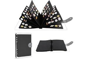 mumisuto Organizer Gioielli in Feltro, 8 Pagine Porta Orecchini per Spille Smaltate/Spille da Bavero, Espositore Gioielli per la Conservazione di 350 Pins, con 8 Raccoglitori Rimovibili, 23,7×17 cm