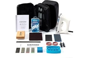 XCMAN Complete Ski and Snowboard Kit with Wax Iron, Ski Wax, Edge Tuner, PTEX for Tuning, Repair and Waxing