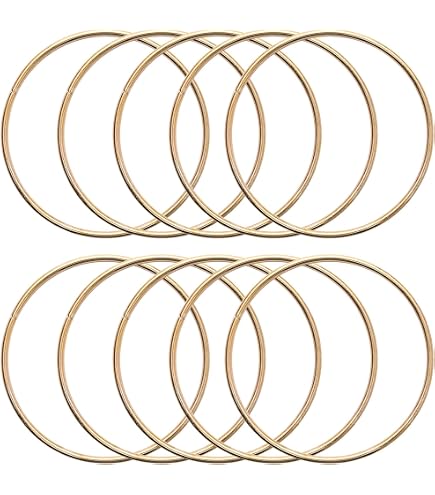 Gotetiso 14 Pièces Cercle Attrape Reve Macramé en Métal Anneaux D