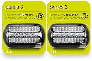 Wigthvoy 21B en dos paquetes Cabezales de afeitar compatibles con Braun Series 3 3070cc, 3050cc, 350, 350cc, afeitadora eléctrica para