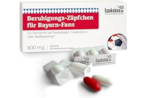Ligakakao Beruhigungs-Zäpfchen® für Bayern Fans | Lakritz-Zäpfchen für Bayern Fans zur Einnahme bei Niederlagen, Gegentoren & Abstiegsangst | Mehr verrückte Männer Geschenk Fanartikel über „Farbe“