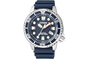 Citizen Herren Analog Eco-Drive Armbanduhr mit Gummiband Promaster Marine