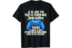 Accro Aux Jeux Vidéo Idée Cadeau Pour Ado Gamer T-Shirt