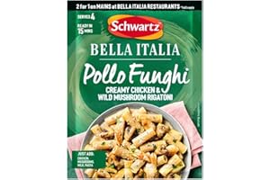 Schwartz x Bella Italia Pollo Funghi Creamy Chicken & Wild Mushroom Rigatoni Recipe Mix, 30g