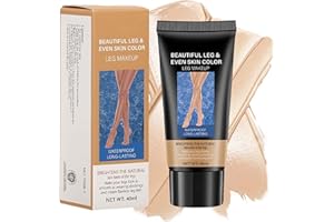 EONFAVE Bein Make Up Wasserfest ohne Übertragung, Leg Makeup Concealer, Wasserfest Abdeckcreme für Krampfadern, Langlebig Abdecken, Tattoo Abdeckung (#02 Mittleres Gold)