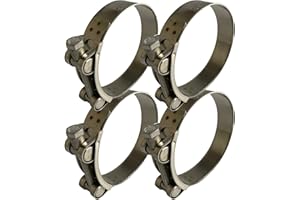 Boltza® Stainless Steel Single Bolt Hose Super Clamp 74-79mm Supra Clip Silicone Rubber Exhaust x4