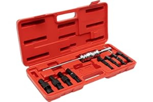 LUNICASHA 9 TLG Innenlager Abzieher, Grundloch Lagerabzieher Werkzeug mit Gleithammer Satz, Innenabzieher Kugellagerabzieher, 9 Stück Lagerabzieher Set