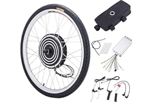 Viribus Ebike Kit de Conversion pour Vélo Électrique 26"/28" Moteur 36V 500W / 48V 1000W / 48V 1500W Roue Électrique Avant/Arrière pour Vélos Moyeu de Roue de Conversion