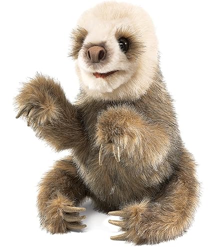 Yak Hand Puppet, Brown, Cream, Black