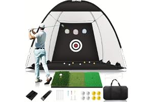 Golfnät 3 x 2 m med mattset, golfnät avdrag utomhus inomhus övningsnät