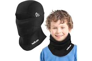 Tavaler Sturmhaube Kinder Winter Fahrrad Balaclava Sturmmaske Winddicht Warm Skimaske Schlupfmütze für Outdoorsports Radfahren, Snowboarden, Skifahren, Skihelm Kinder