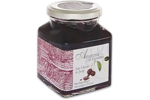 AZIENDA AGRICOLA MORELLO AUSTERA AMARENA di visciole di Cantiano - Sciroppo di visciole prodotto con ricetta della tradizione contadina ed artigianale - 4 vasetti da 335 g cad