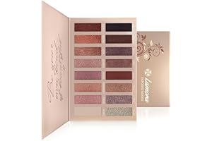 Best Pro Eyeshadow Palette Makeup - Matte + Shimmer 16 Colors - Highly Pigmented - Professional Nudes Warm Natural Bronze Neutral Smoky Cosmetic Eye Shadows - Lamora Exposed