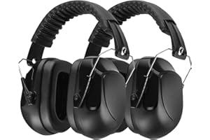 CUMUNEBULA [2Packs] Ear Defenders Adults, SNR 34dB Adult Ear Defenders Noise Cancelling Headphones for Adults Hearing Protection Earmuffs, Sound Blocking Ear Muffs for Autism Shooting Construction Mowing
