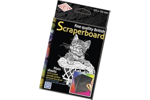 Essdee Bristish Scraperboard 152 x 101 mm, Confezione da 5 Fogli