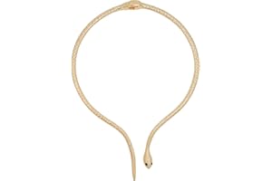 BSLVWG Vintage Schlange Choker Halskette Ägyptische goldene Schlange Halskette Punk Halskette Hip Pop Jewlry für Frauen