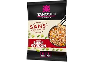 TANOSHI - Nouilles Instantanées Saveur Bœuf Gyudon - Nouilles Japonaises Instantanées - 1 Personne - 73 g