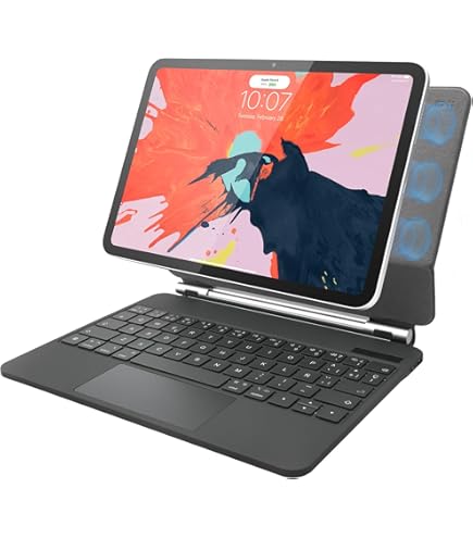 Teclado Ipad Air 11 Capa Teclado Magnu00e9tico Rosa E Trackpad