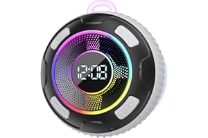 Hupoaf Altavoz Bluetooth 5.3 Altavoz Inalámbrico Portátil con LED RGB Tipo C, Impermeable IP-X7