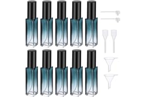Segbeauty Atomizador Perfume Recargable, 10 Piezas 10ml Frasco Perfume, Bote Colonia de Vidrio, Pulverizador para Regalos, Viaje (Verde Degradado)